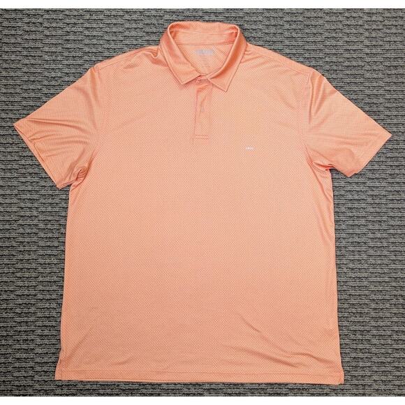 IZOD Golf Men’s Polo Shirt Large Orange Short Sleeve Performance Stretch - Picture 1 of 8